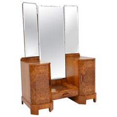 Art Deco 1920s Burr Walnut Dressing Table