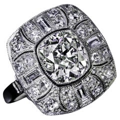 Antique Art Deco 1920s Diamond Platinum Engagement Ring