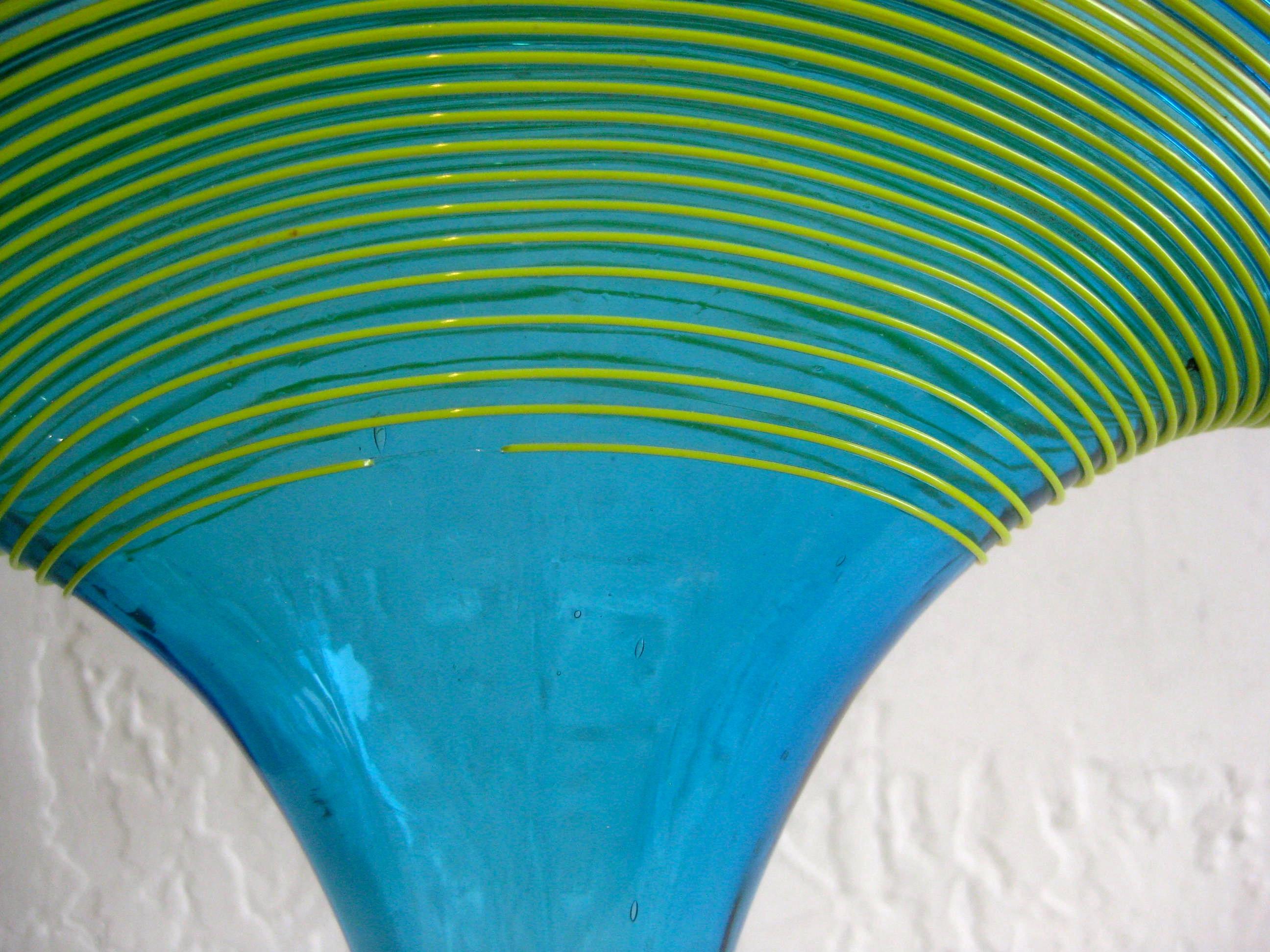glass fan vase