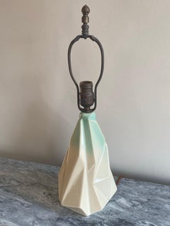 Art Deco 1920s Reuben Haley for Muncie Pottery Cubist Ceramic Ruba Rombic Lamp