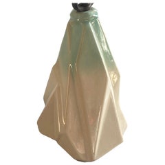 Art Déco Años 20 Reuben Haley para Muncie Pottery Lámpara cubista de cerámica Ruba Rombic
