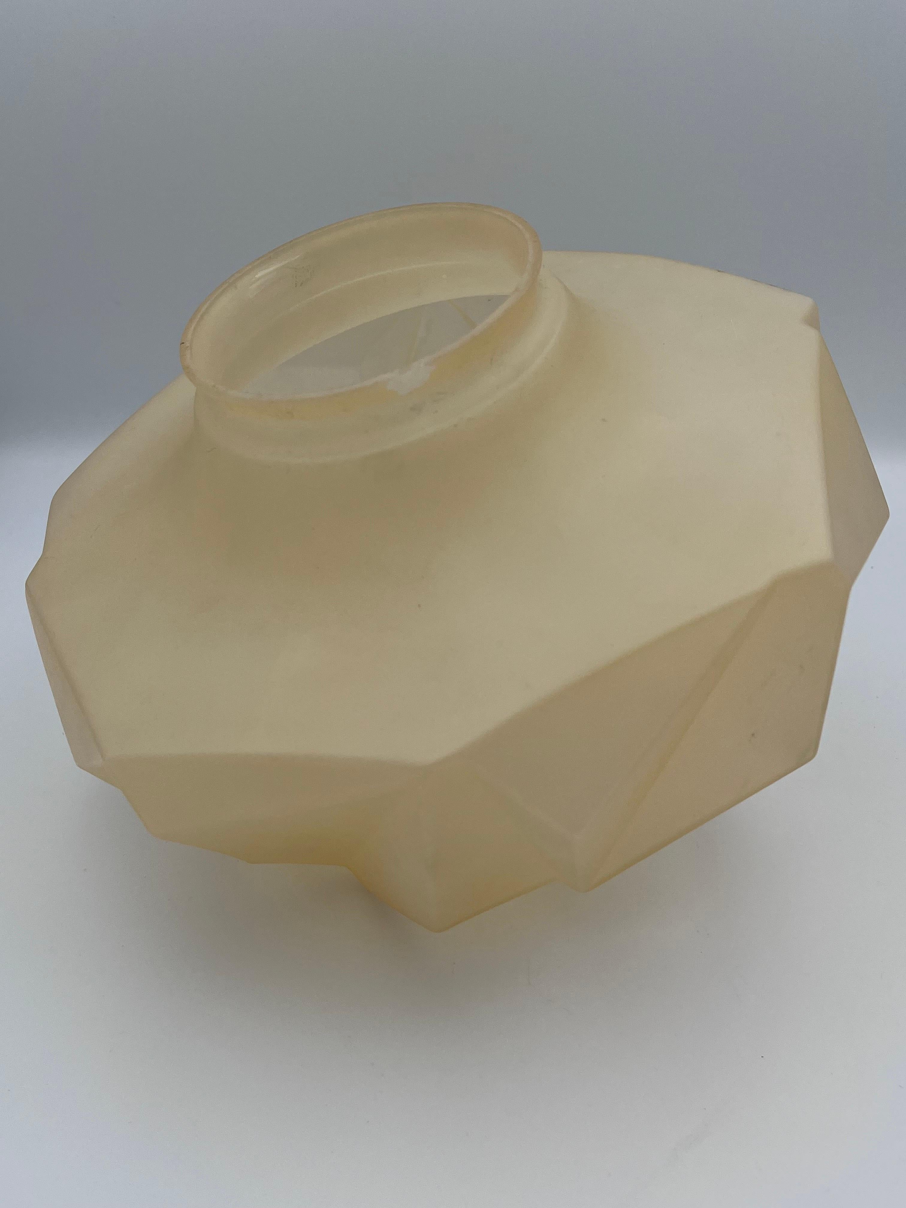 Art Deco 1920's Ruba Rombic Flush mount Shade by Ruben Haley Consolidated Glass For Sale 5