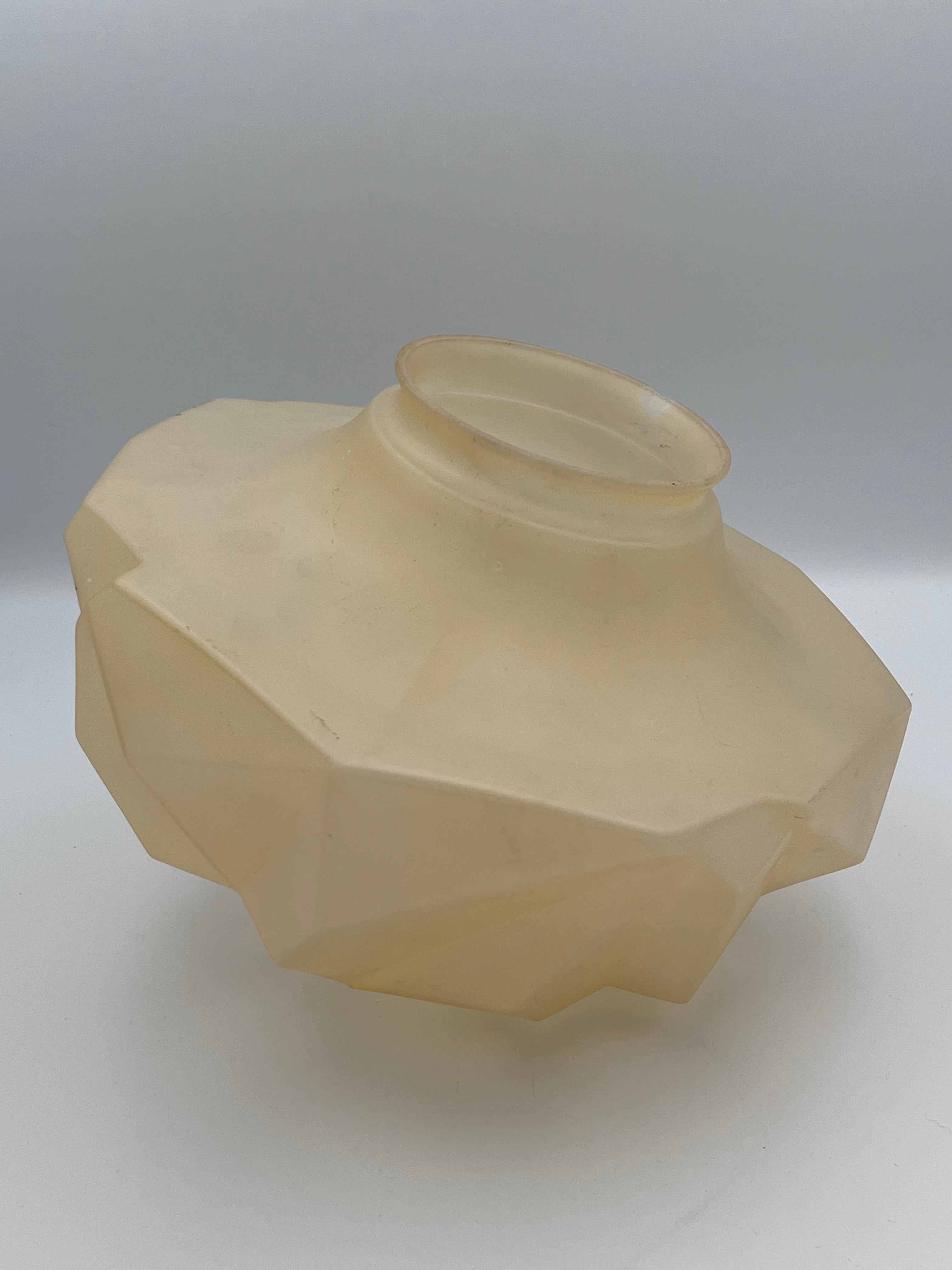 Art Deco 1920's Ruba Rombic Flush mount Shade by Ruben Haley Consolidated Glass For Sale 8