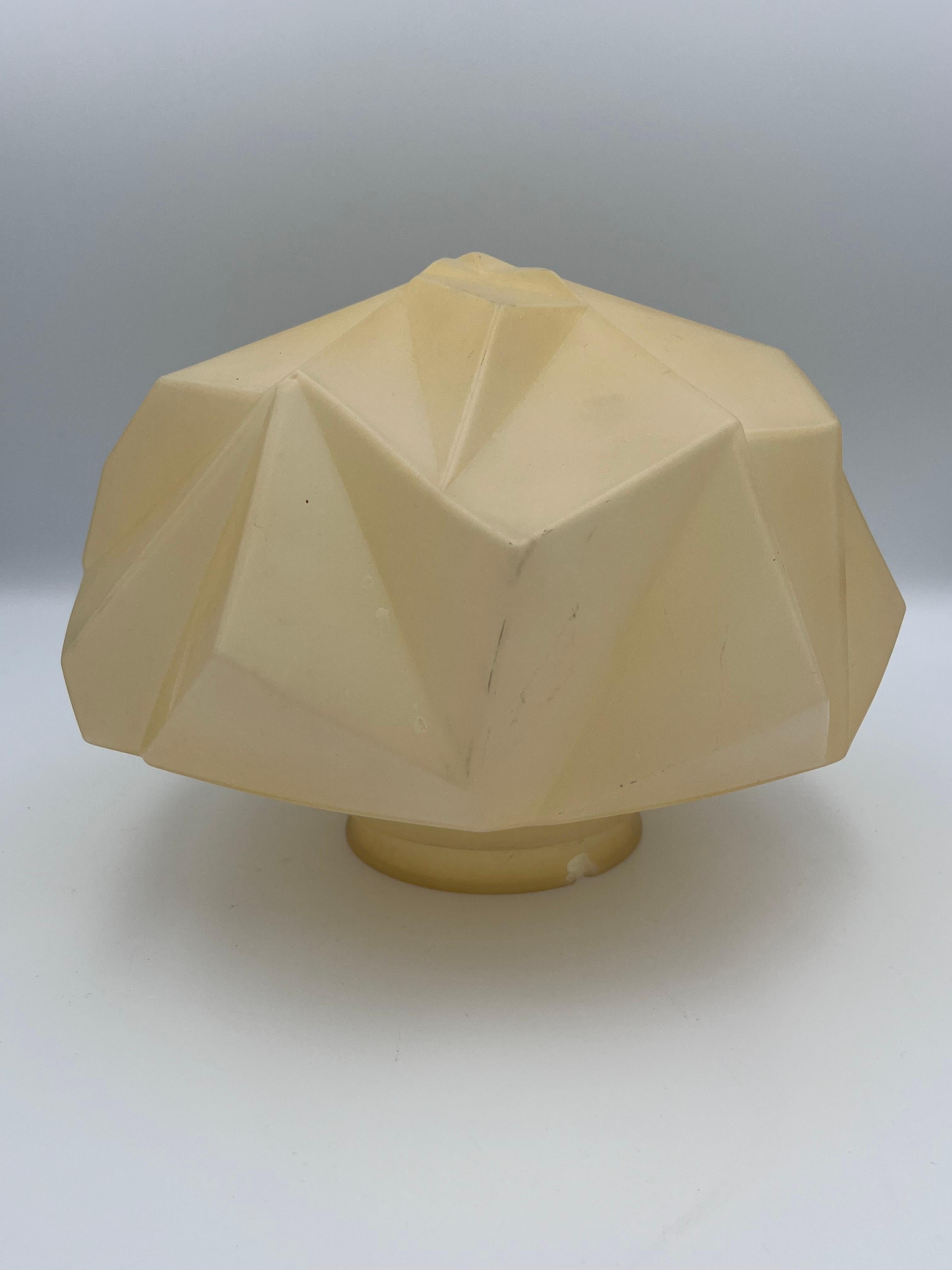 American Art Deco 1920's Ruba Rombic Flush mount Shade by Ruben Haley Consolidated Glass For Sale