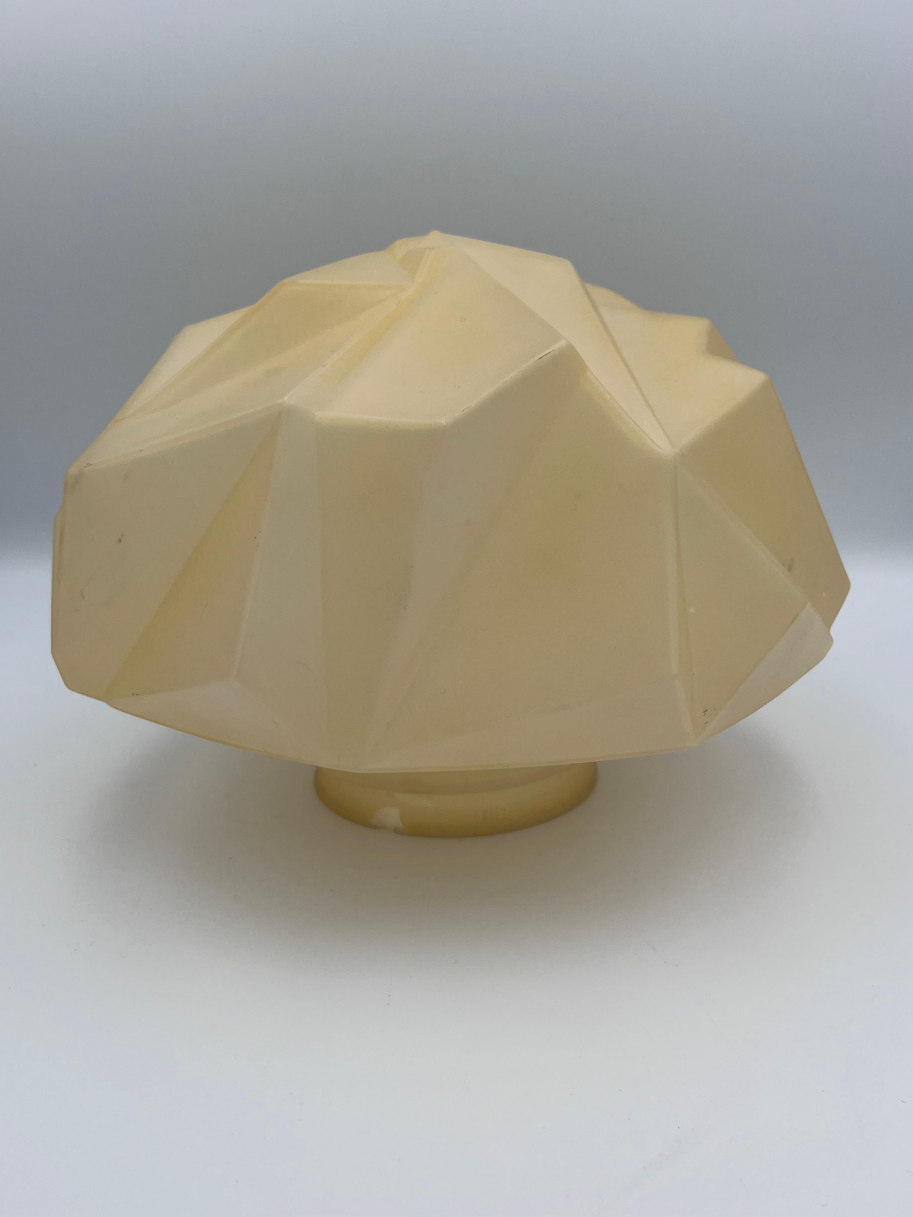 Art Deco 1920's Ruba Rombic Flush mount Shade by Ruben Haley Consolidated Glass In Good Condition For Sale In Red Lion, PA