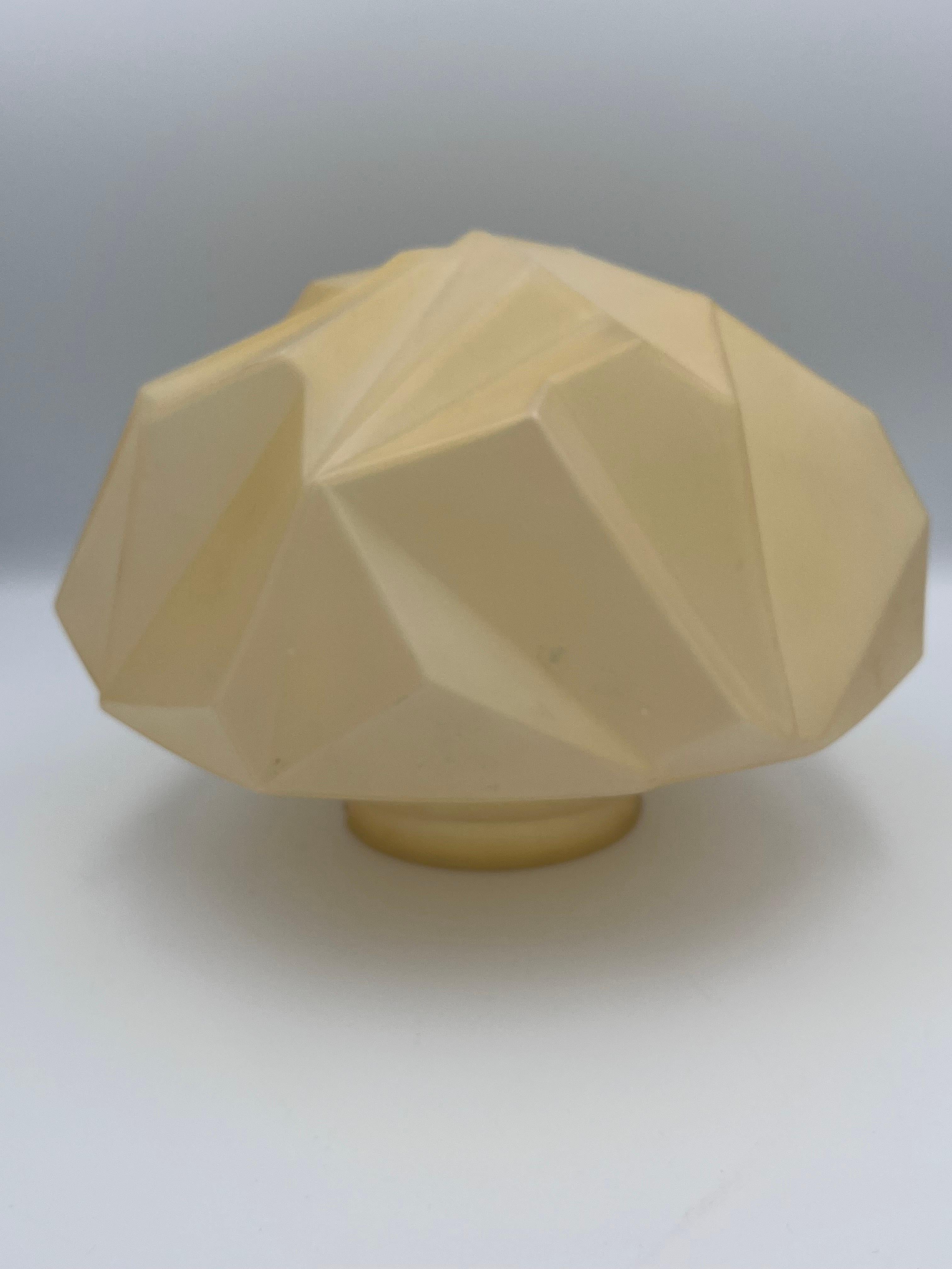 Early 20th Century Art Deco 1920's Ruba Rombic Flush mount Shade by Ruben Haley Consolidated Glass For Sale