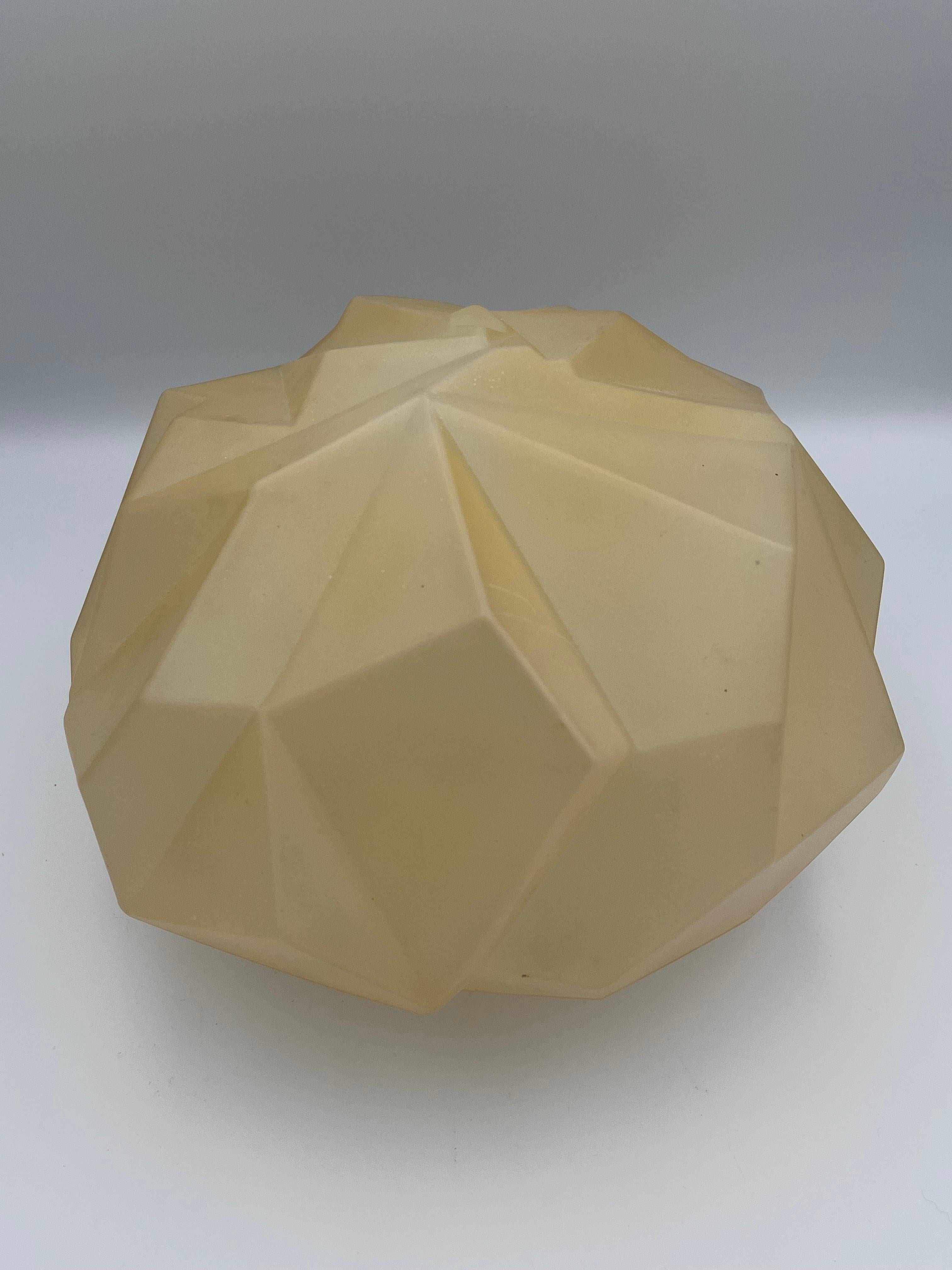 Art Deco 1920's Ruba Rombic Flush mount Shade by Ruben Haley Consolidated Glass For Sale 3