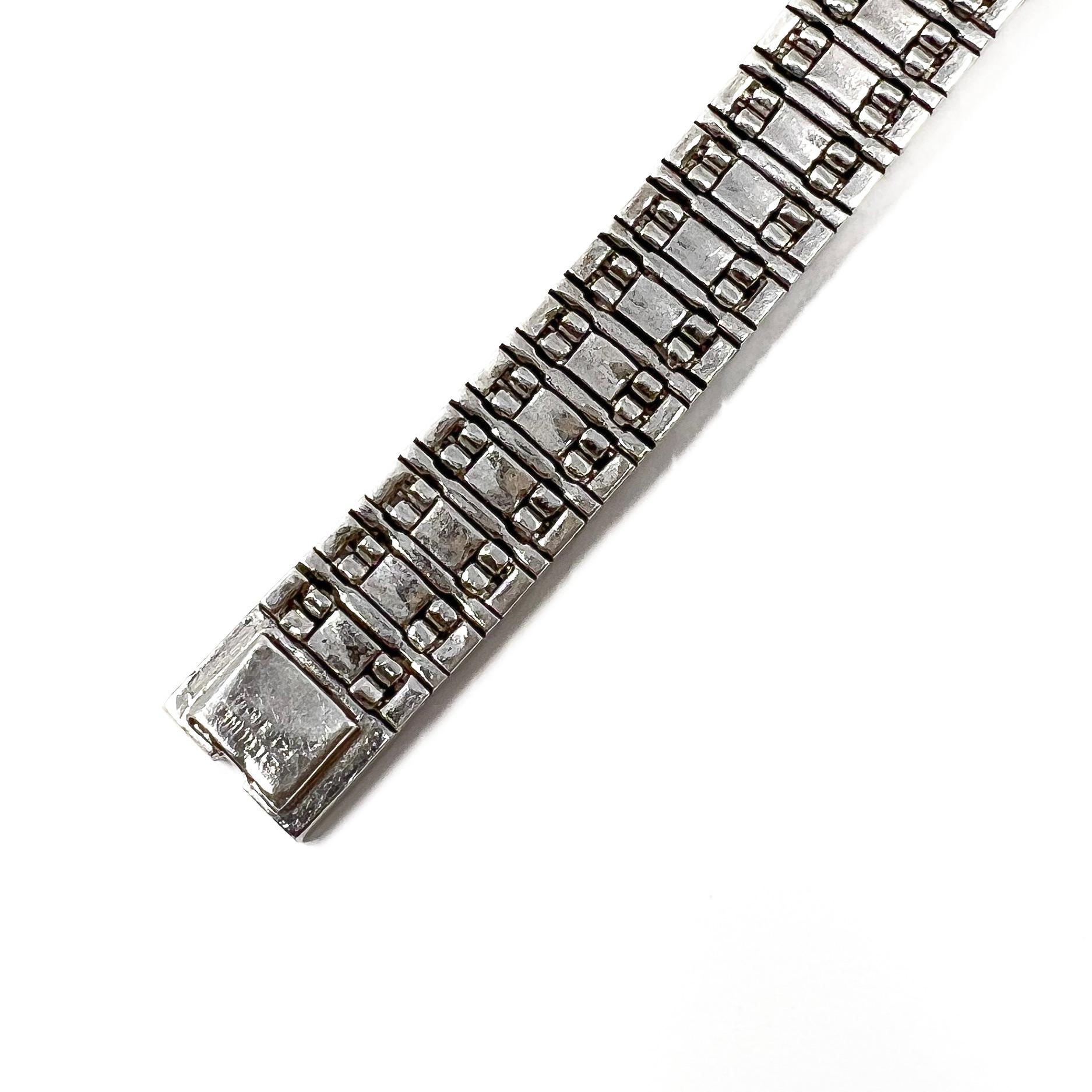 Bracciale vintage Art Deco 1920 in sterlina, pasta e vetro rosso in vendita 5