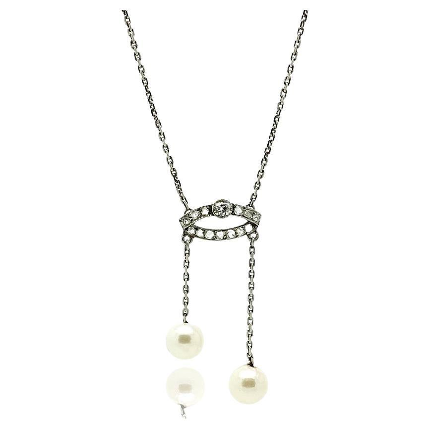 Art Deco 1920s Swedish Platinum Diamond Necklace