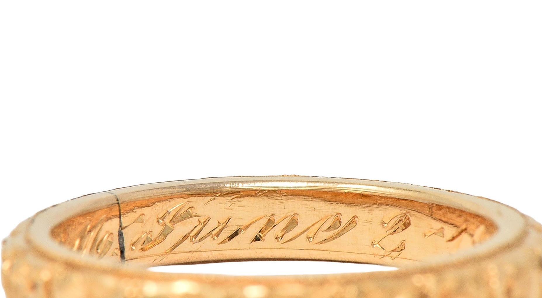 Art Deco 1922 14 Karat Gelbgold Antiker Orange Blossom Ehering 6