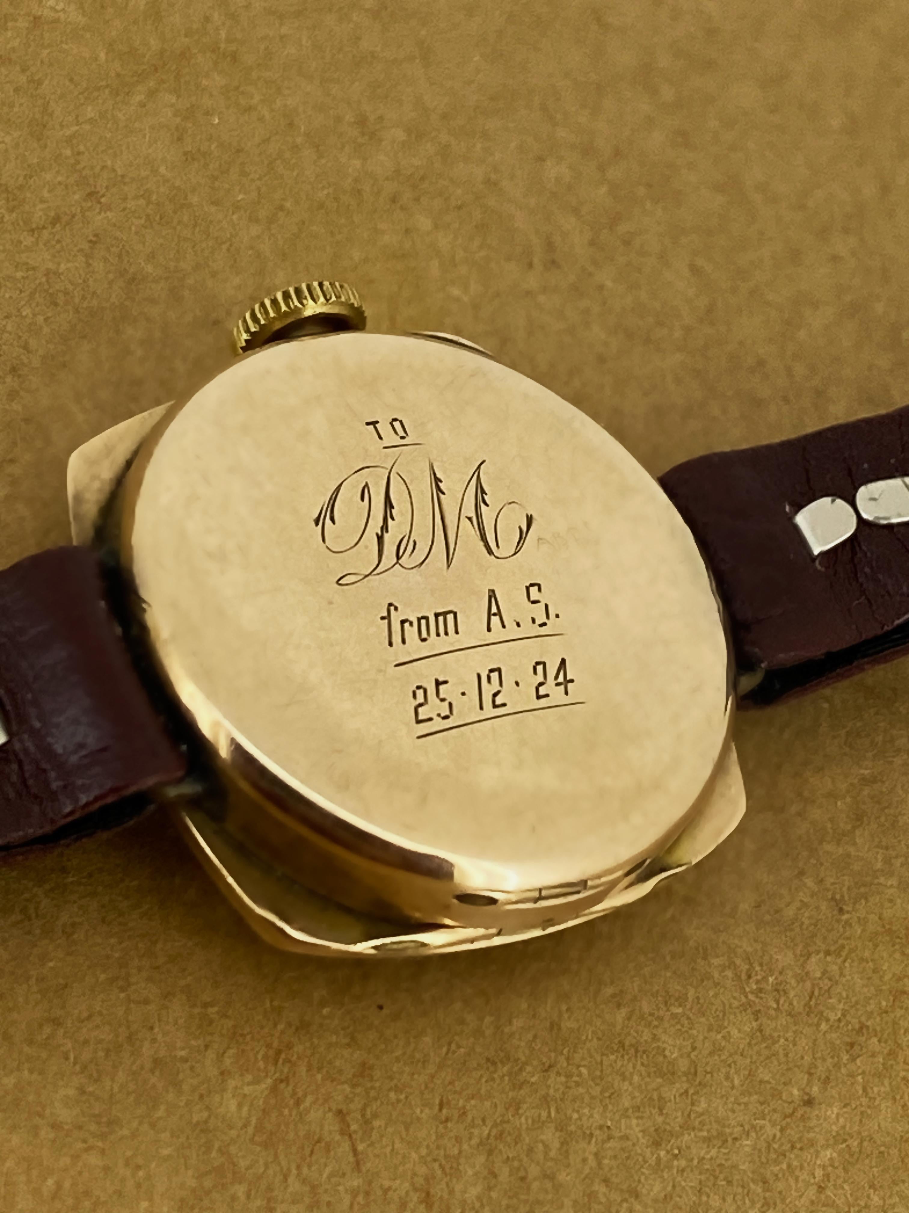 Art-Deco 1924 Rolex ref 2363 9K Rose Gold 25mm Hinged Cushion Case Ladies' Watch For Sale 2