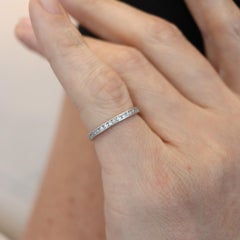 ART DECO 1925 Eternity-Ring aus Platin mit europäischen weißen Diamanten