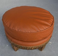 Art Deco 1925 Large Ottoman in Upholstered