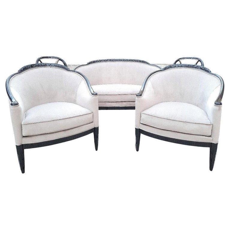 Art Déco 1925 lounge set of 5 For Sale at 1stDibs
