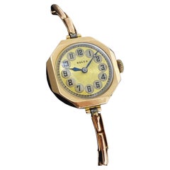 Art-Deco 1927 Rolex ref 3619 9K Rose Gold 26mm Octagon Hinged Case Ladies' Watch