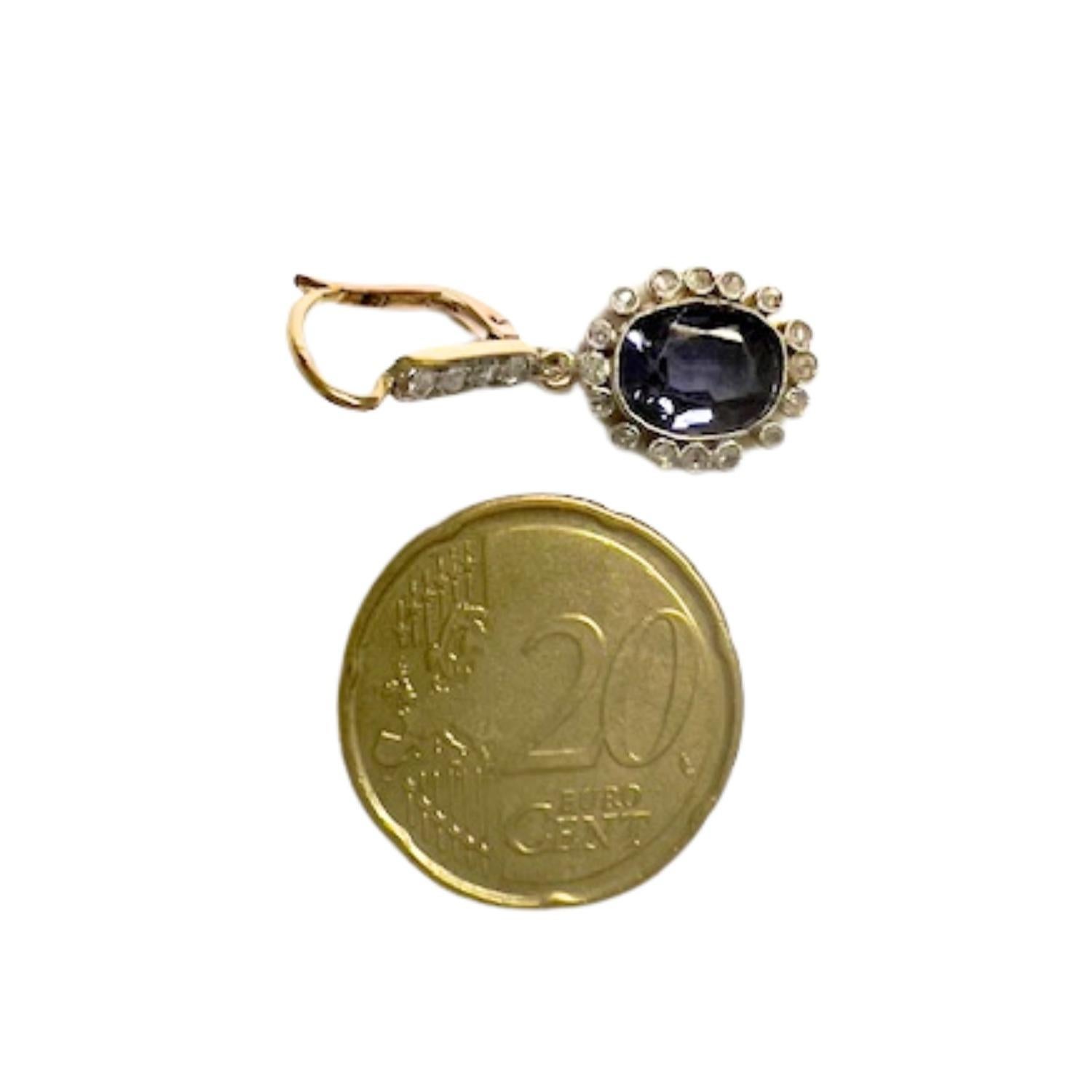Art Deco 1930-1935  Amethyst and Diamond Gold and Platinum Earrings 3