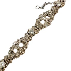 Diamants Art déco 1930-1935 1,68 carat  Bracelet en or 18k et platine
