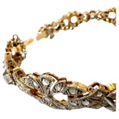 Art Deco 1930-1935 Diamonds 1.68 ct  in 18k Gold & Platinum Bracelet