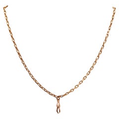 ART DECO 1930 Bold Links Chain Necklace In 18Kt Yellow Gold With Lobster Lock