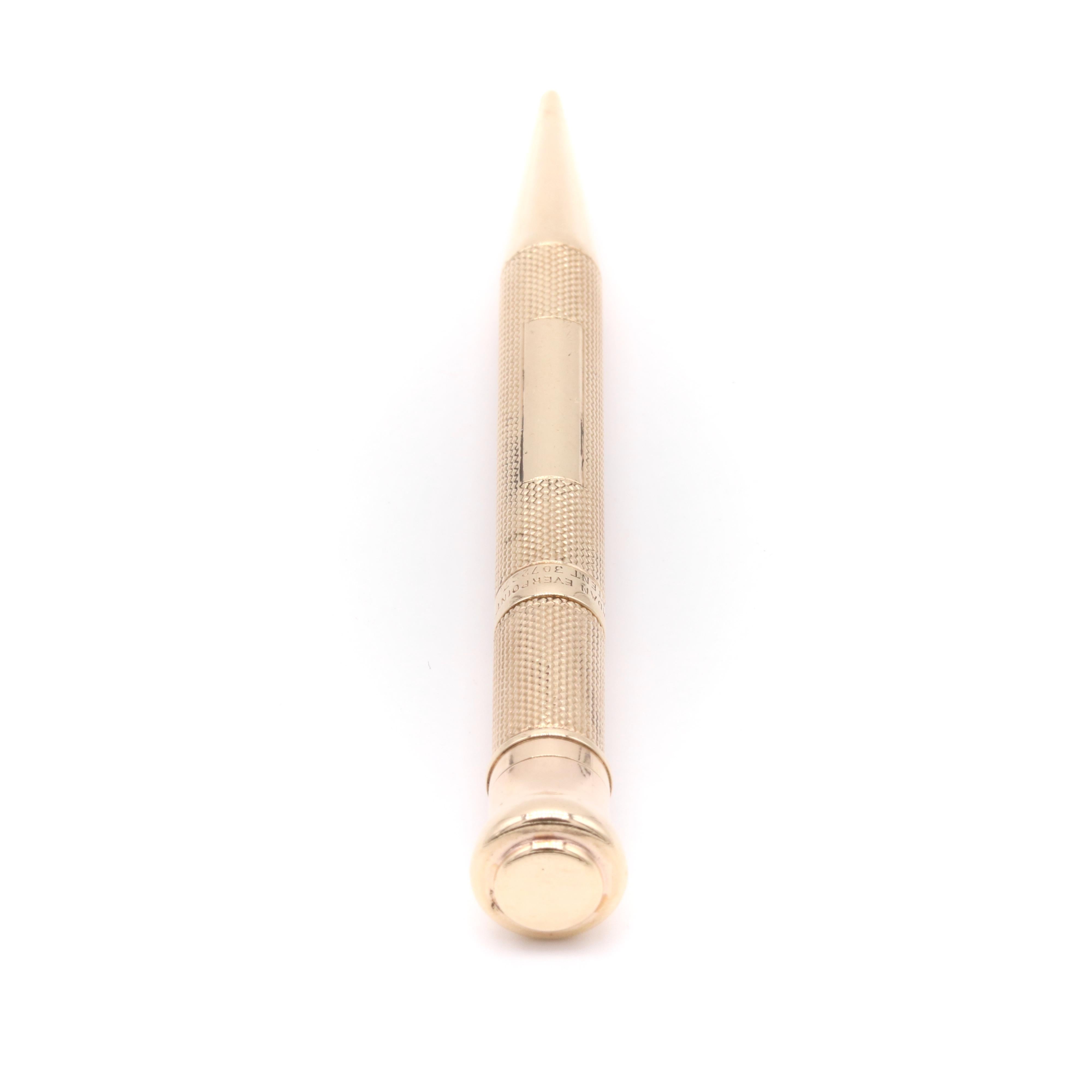 Matita meccanica Art Deco 1930 da 17,4 g in oro giallo 9K Sampsons & Mordan in vendita 5