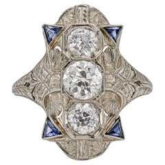 Art Deco 1930s 1.75 Carat Diamond Dinner Ring