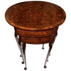 Art Deco Burl Walnut Nest Of Three Tables, English 1930s