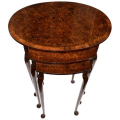 Art Deco Burl Walnut Nest Of Three Tables, English 1930s 