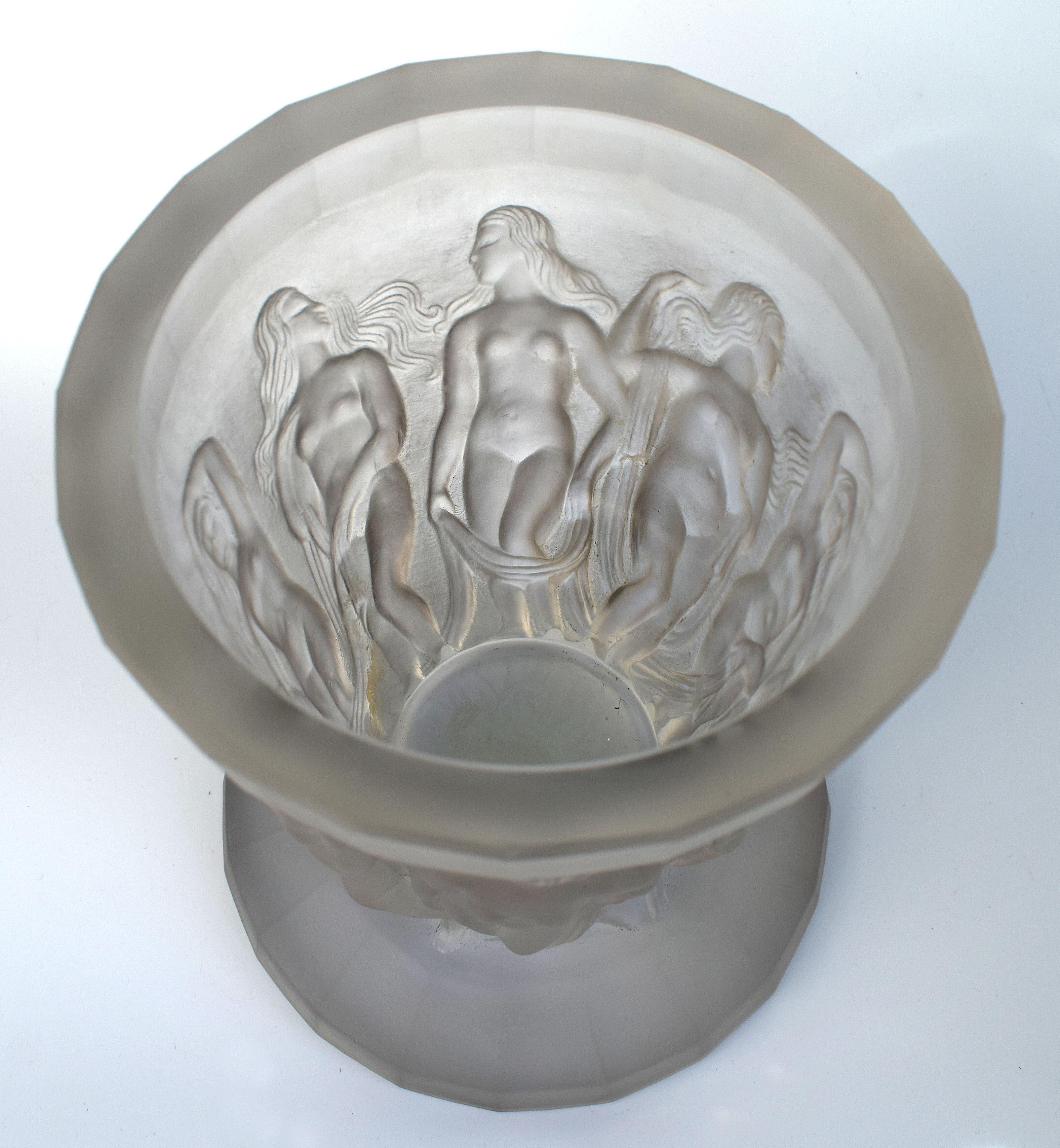 Art Deco 1930s Czech Vase, Dancing Nymphs 2