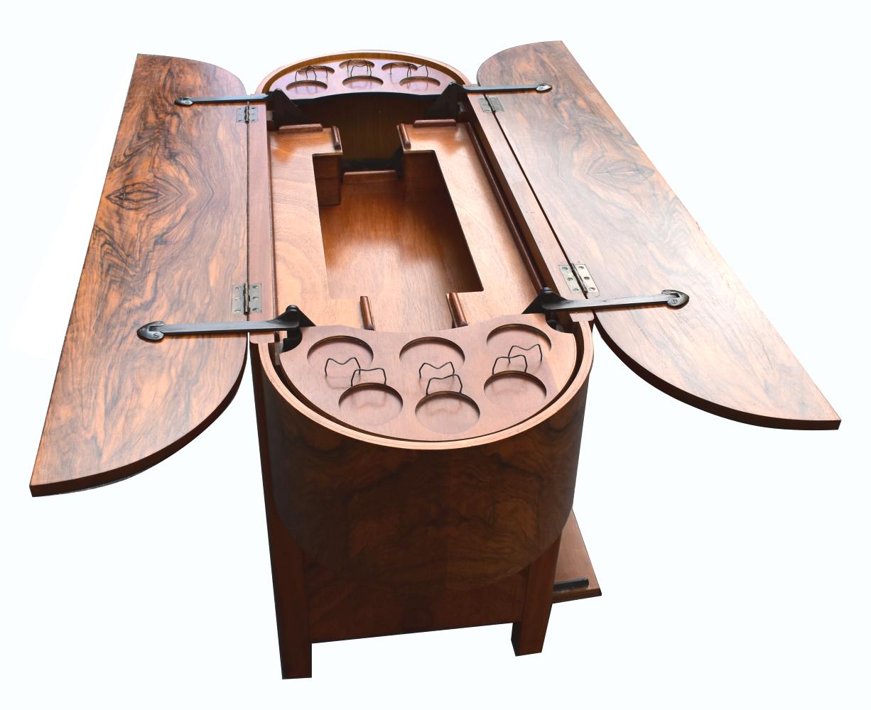 Art Deco 1930s English Metamorphic Cocktail Drinks Bar 1