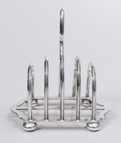 Art Deco 1930s English Silver Plate Toast Rack
