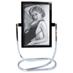 Art Deco 1930s Freestanding Chrome Picture Frame