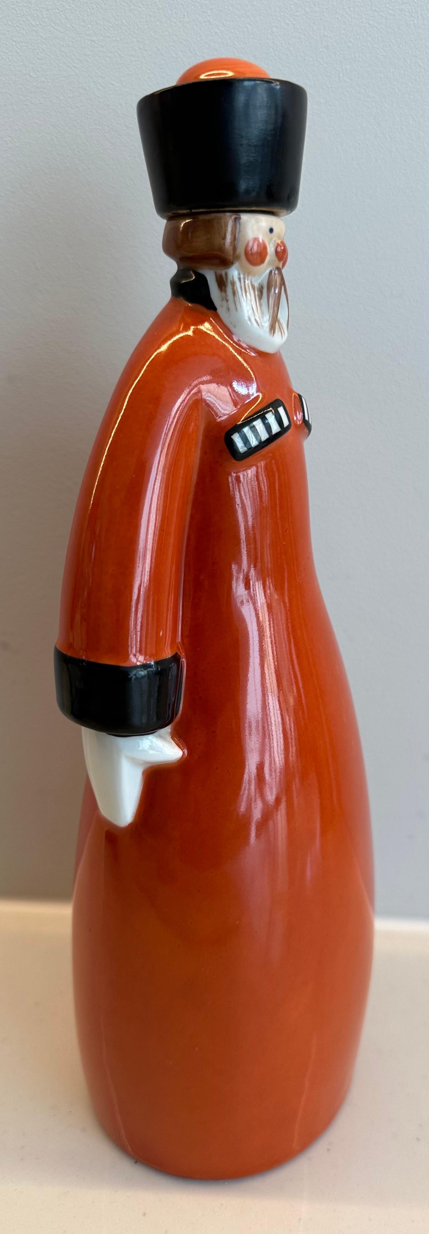 Flask de soldat russe Art Déco français des années 1930 Curacao par Robj Paris 1