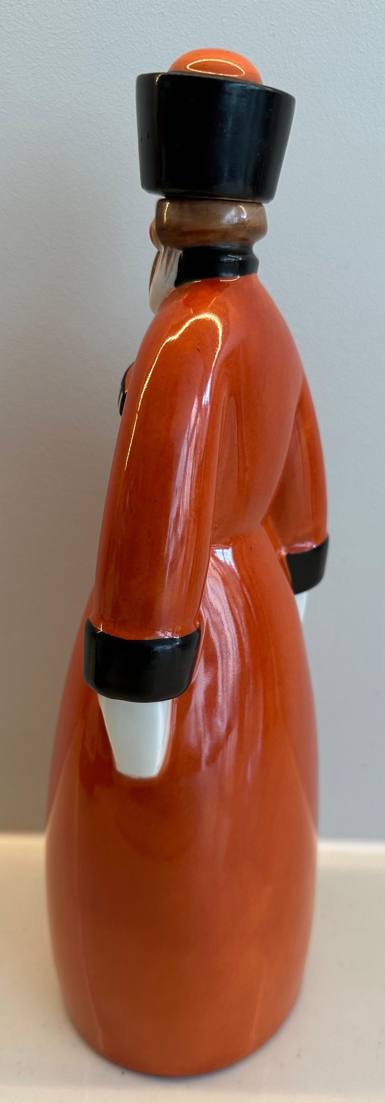 20th Century Art Deco 1930s French “Curacao” Figural Russian Soldier Flask by Robj Paris For Sale