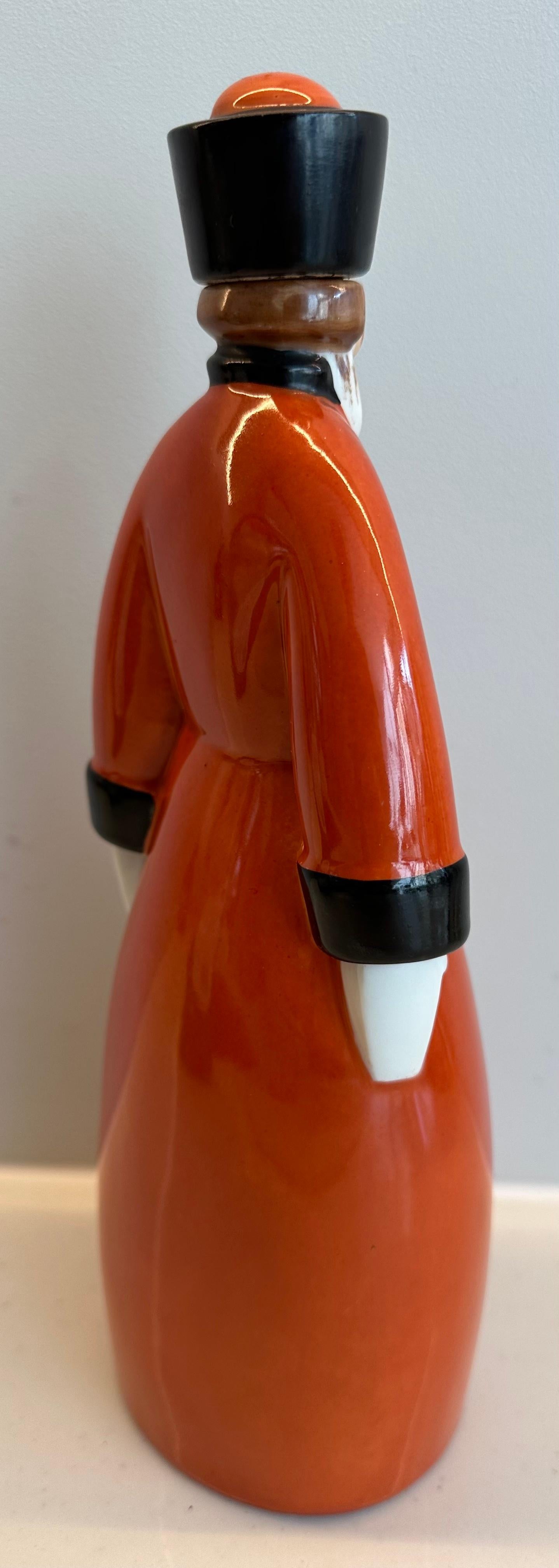 Céramique Flask de soldat russe Art Déco français des années 1930 Curacao par Robj Paris