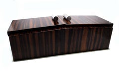 Art Deco 1930s French Extending Cigar Box in Macassar