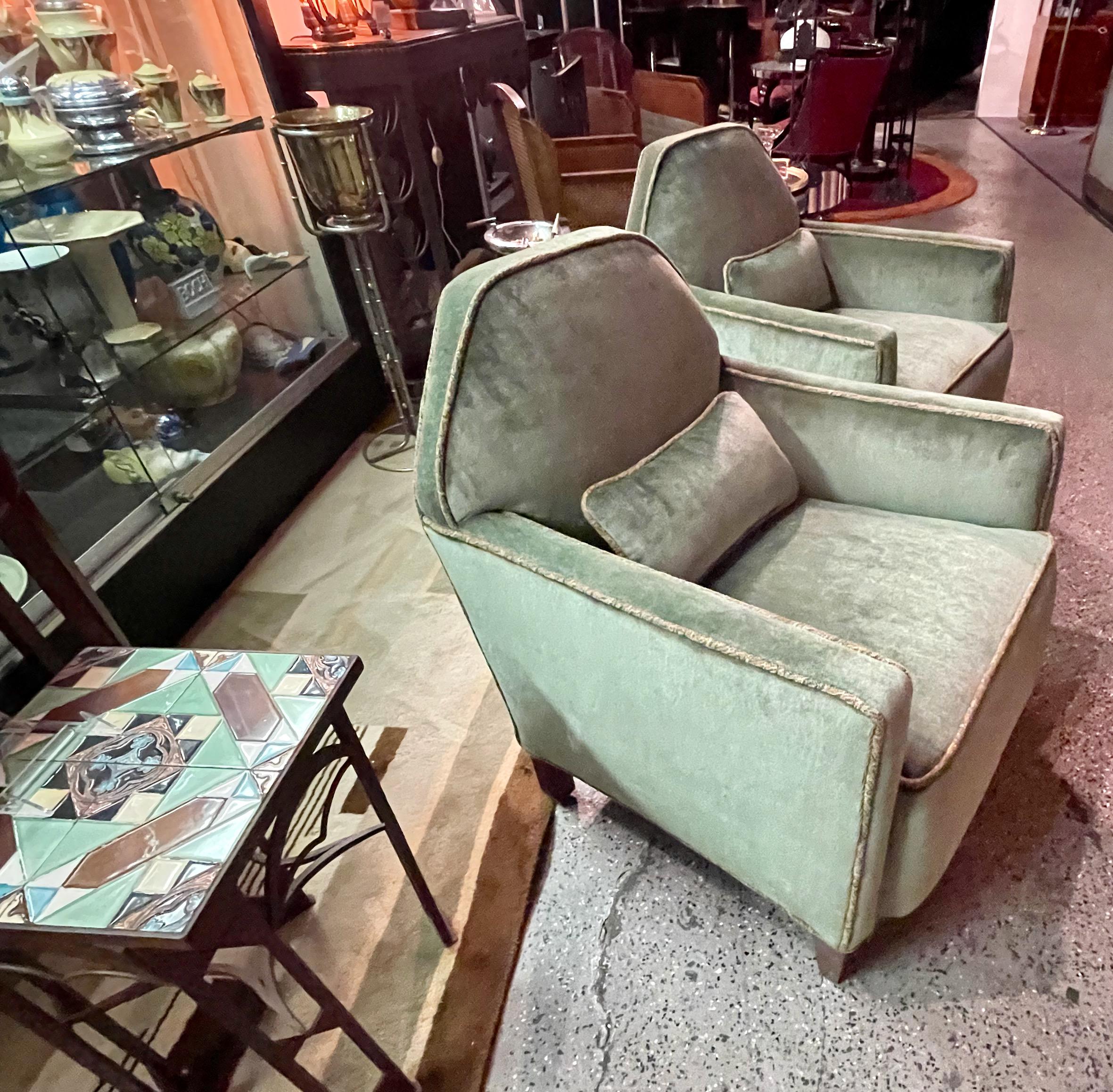 Art Deco 1930s French Modernist Club Chairs 5