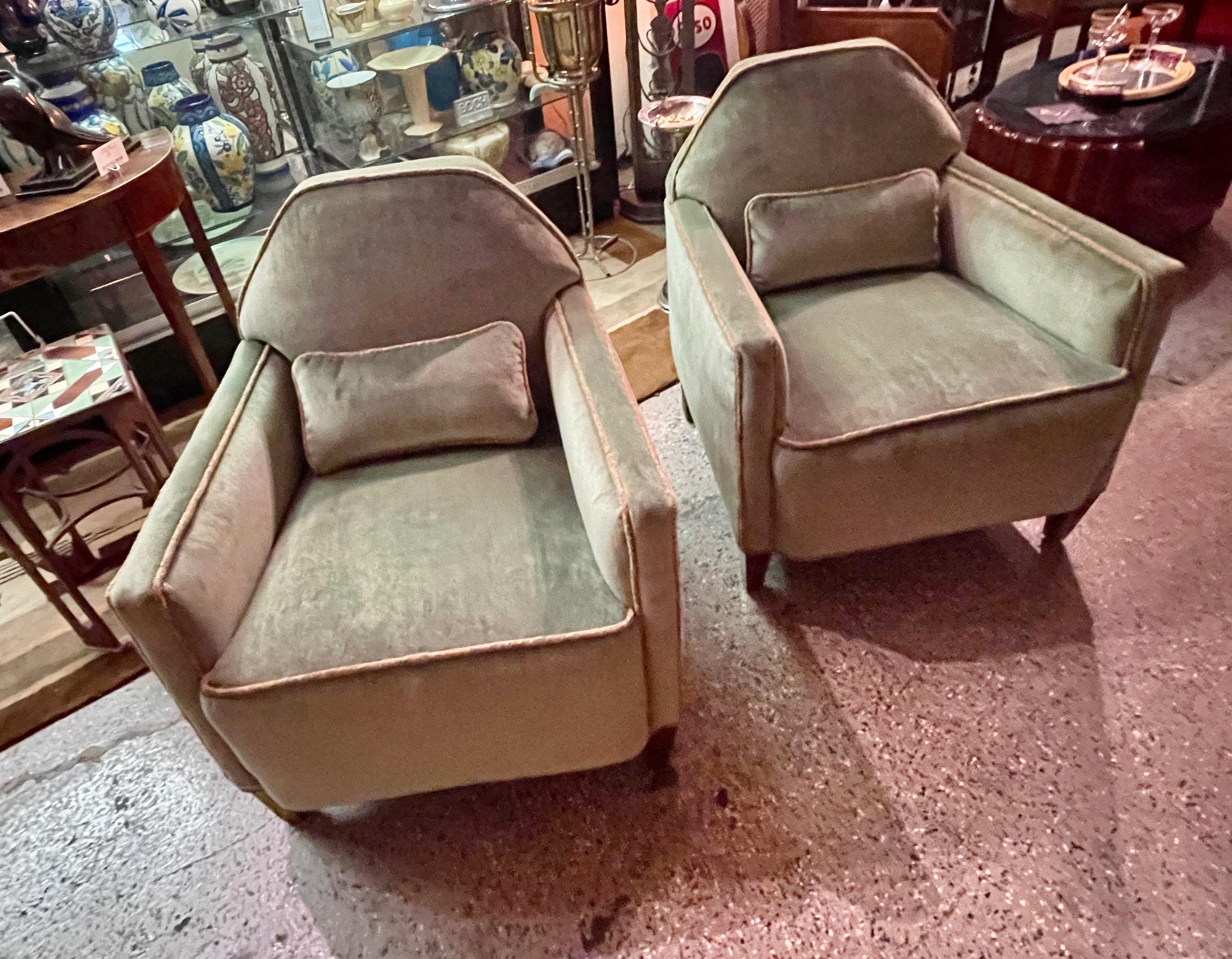 Art Deco 1930s French Modernist Club Chairs 4
