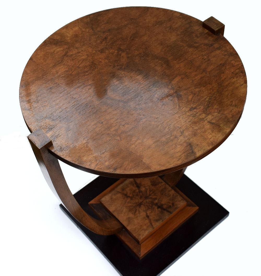 Walnut Art Deco 1930s French Occasional Table
