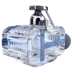 Art Deco 1930's Glass And Chrome Perfume Atomizer Bottle