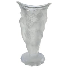 Art Deco 1930s Glass Figurative Vase, Lalique