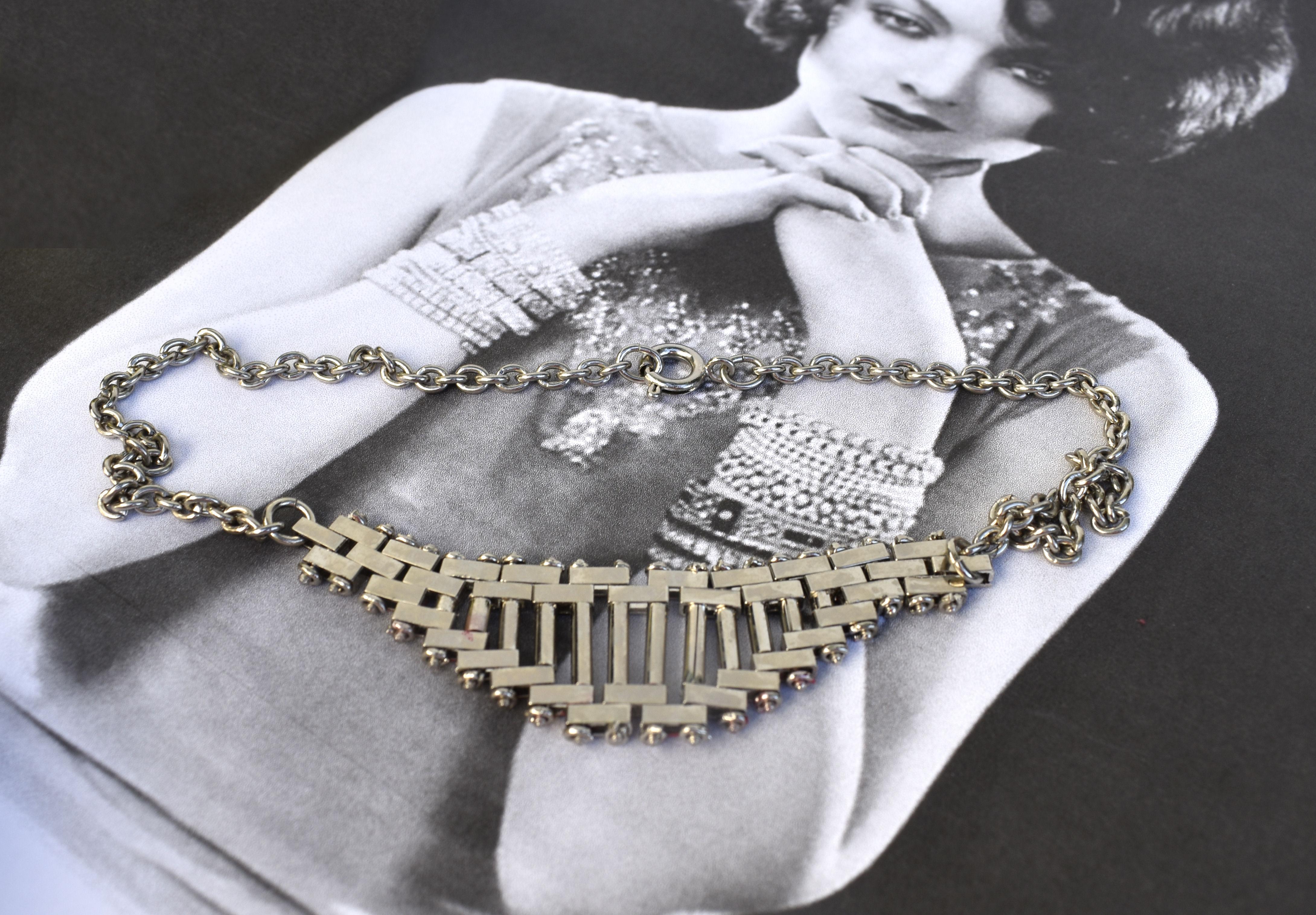 Art Deco 1930's Ladies Modernist Necklace by Jakob Bengel, Germany In Excellent Condition In Westward ho, GB