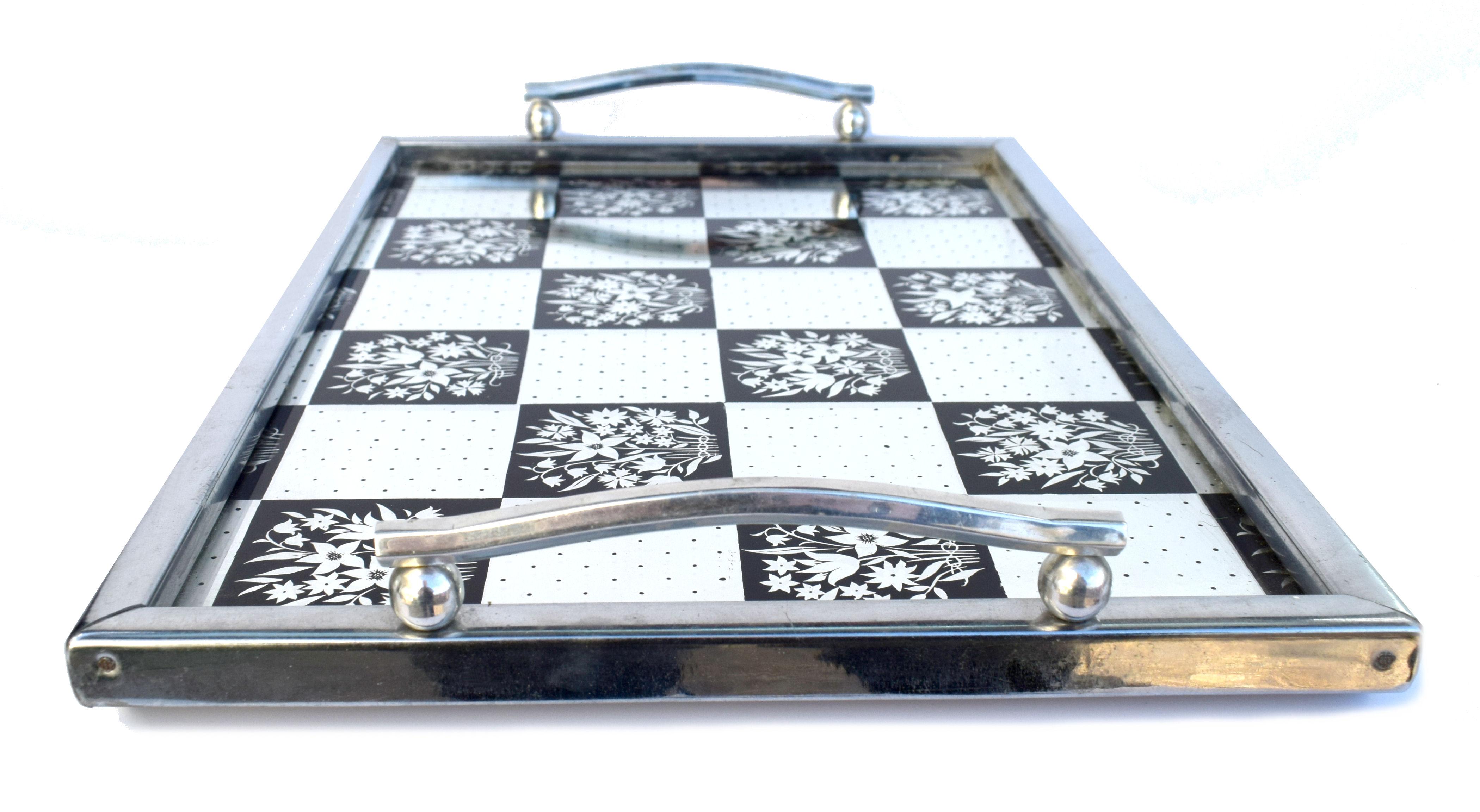 mirrored drinks tray