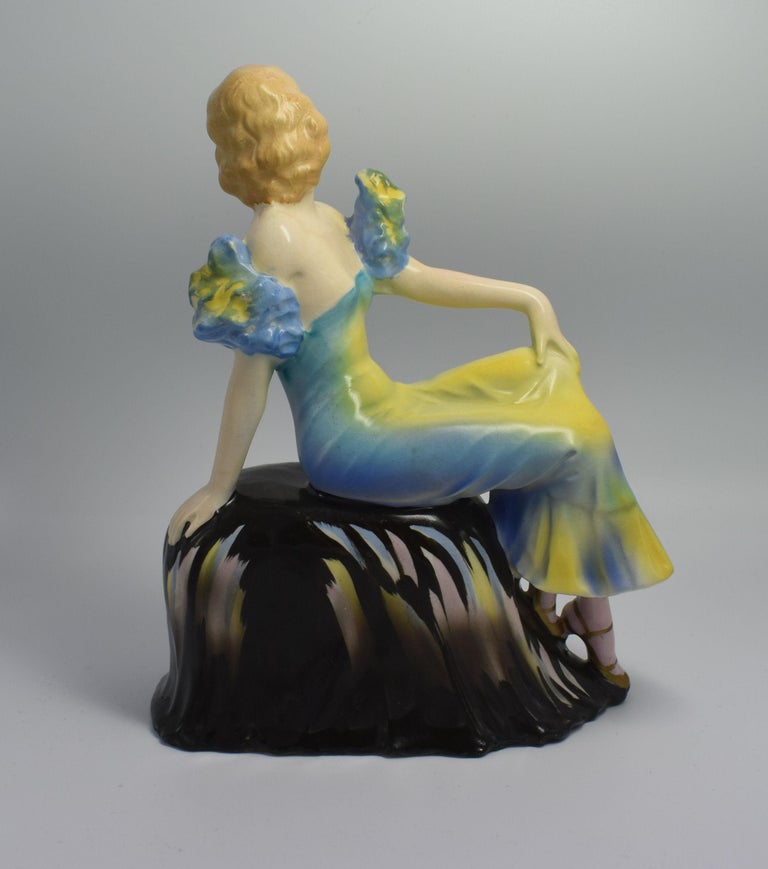 Art Deco 1930s Original Ceramic Figurine For Sale at 1stDibs