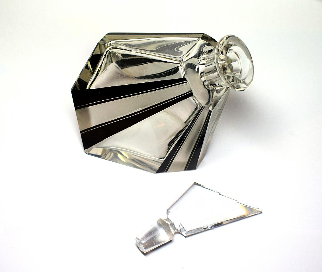 20th Century Art Deco 1930s Original Wacky Shaped Glass Decanter