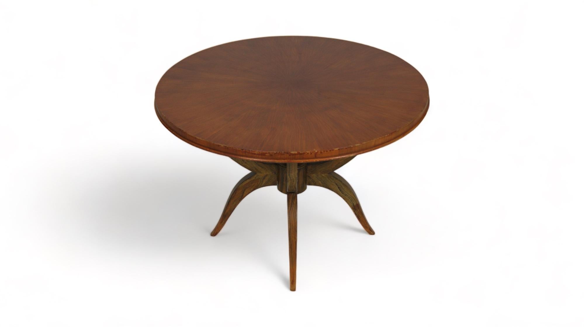 Welcome to the glamour and elegance of 1930s Art Deco encapsulated in this exquisite wooden pedestal side table, a true vintage gem that evokes the opulence and style of a bygone era.

With its Art Deco-inspired design, this side table exudes