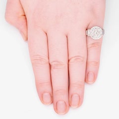 Art Deco 1930s Platinum 2.44ctw Old Cut Diamond Ring with Baguette Cut Shoulders