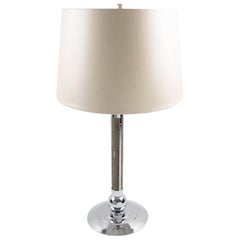 Art Deco 1930s Shagreen and Chrome Modernist Table Lamp