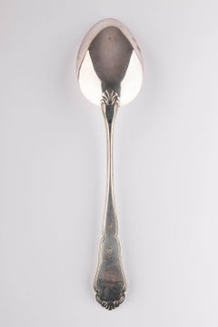 Art Deco 1930s Silver Serving Spoon Copenhagen Danish Johannes Siggaard