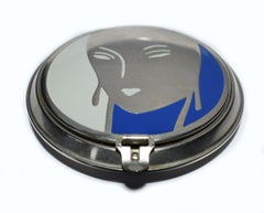 Art Deco 1930s Drei Blumen Damen Kompakt