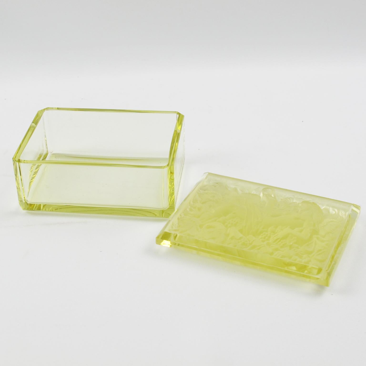 vaseline glass ashtray